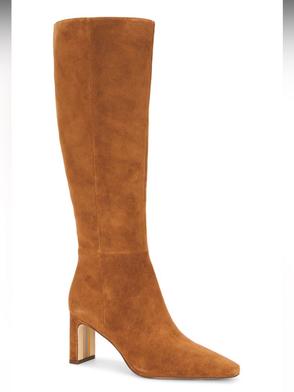NEW SAM EDELMAN Sylvia Brown suede wide calf boots